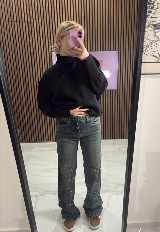 Jeans Wide Lag Brillanti